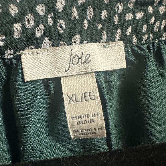 Joie Limited Edition Green Arctic Animal Spot Balloon Sleeve Dress Size XL - Picture 2 of 13